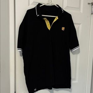 Black with yellow accent Milk Mocha Bear polo shirt